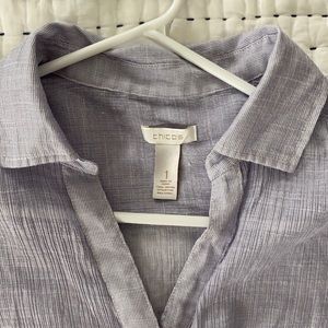 Semi sheer lavender Chico’s top size 1